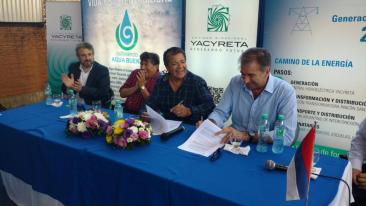 GERARDO MARTINEZ SIGNED AGREEMENT WITH THE BINATIONAL YACYRETÁ ENTERPRISE FOR PROFESSIONAL TRAINING
