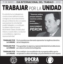 1 DE MAYO - DIA INTERNACIONAL DEL TRABAJO - 2012