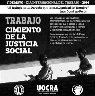 1 de Mayo - D&iacute;a Internacional del Trabajo - 2014