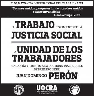 1 de Mayo - D&iacute;a Internacional del trabajo - 2015