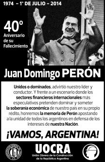 40 Aniversario del Fallecimiento de Juan Domingo PER&Oacute;N