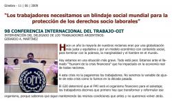 98° Conferencia Internacional del Trabajo OIT