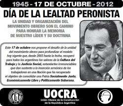 D&iacute;a de la Lealtad Peronista