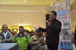 GERARDO MARTINEZ, ACOMPA&Ntilde;ADO POR INTEGRANTES DEL EQUIPO DE ADICCIONES DE LA UOCRA, SUMARON SU APORTE A LA LABOR DEL OBISPADO DE SAN ISIDRO