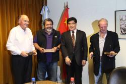 Gerardo Mart&iacute;nez y dirigentes de la CGT RA recibieron a la Federaci&oacute;n Nacional de Sindicatos de China -ACFTU-