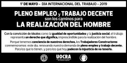PLENO EMPLEO y TRABAJO DECENTE son los caminos para LA REALIZACI&Oacute;N DEL HOMBRE