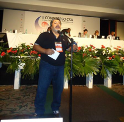 Gerardo Mart&iacute;nez, Secretario de Relaciones Internacionales de CGT RA en el cierre del  Segundo Congreso Continental de la CSA