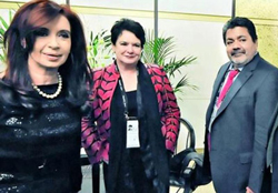 Gerardo Martinez acompa&ntilde;&oacute; a Cristina Fernandez de Kirchner en la reuni&oacute;n que sostuvo en la cumbre del G-20