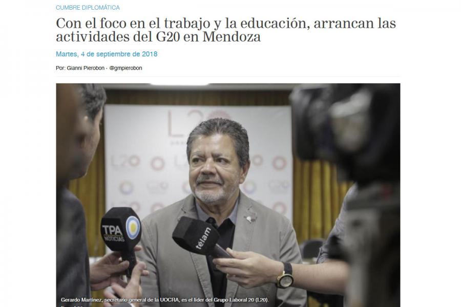 Repercusi&oacute;n cumbre del L20 en los medios